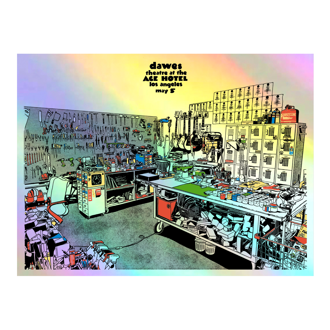 Dawes 2023 Tour Posters Los Angeles Holographic