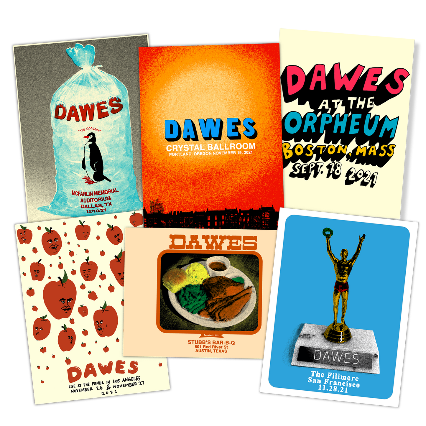 Dawes 2021 Tour Posters